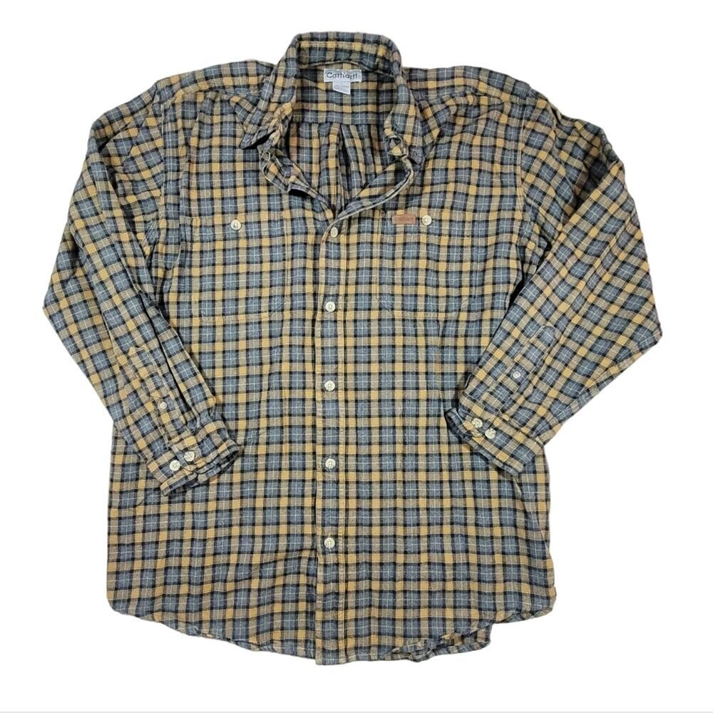 Vintage Carhartt Flannel button up shirt men's sz L